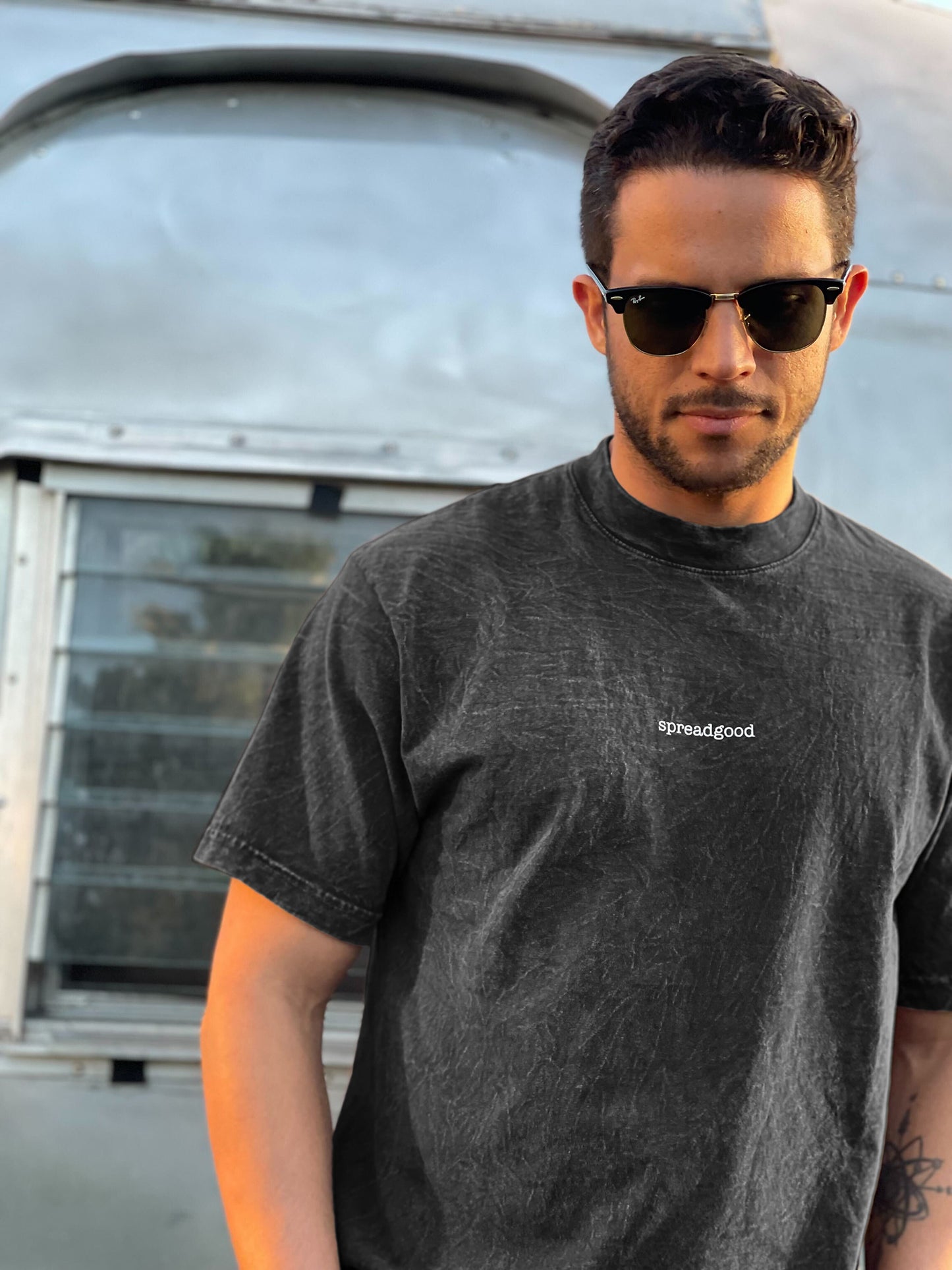 Spread Good Mineral Wash Black Tee