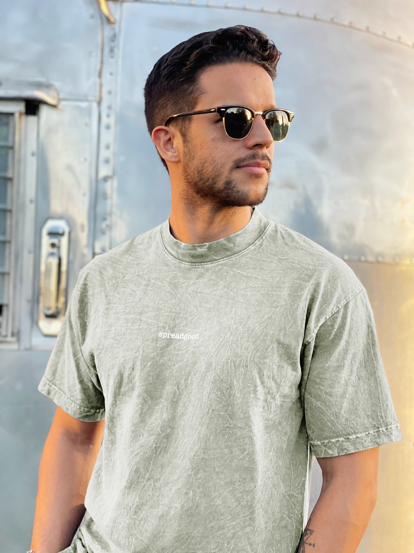 Spread Good Mineral Wash Slate Tee