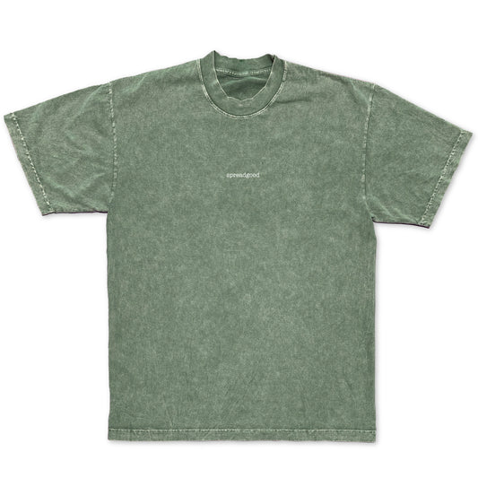 Spread Good Mineral Wash Olive Tee